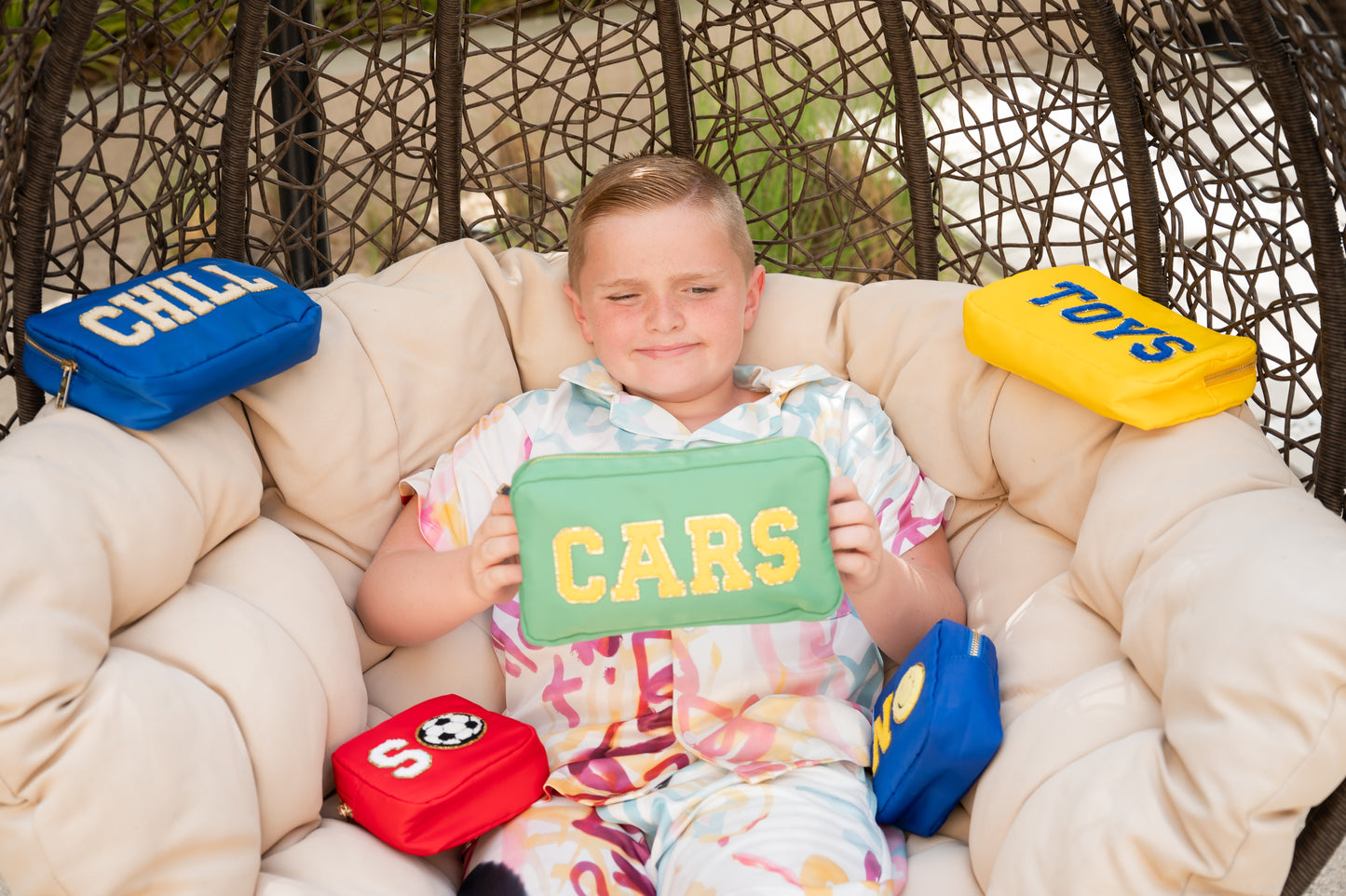 "Cars" Small Pouch, Green