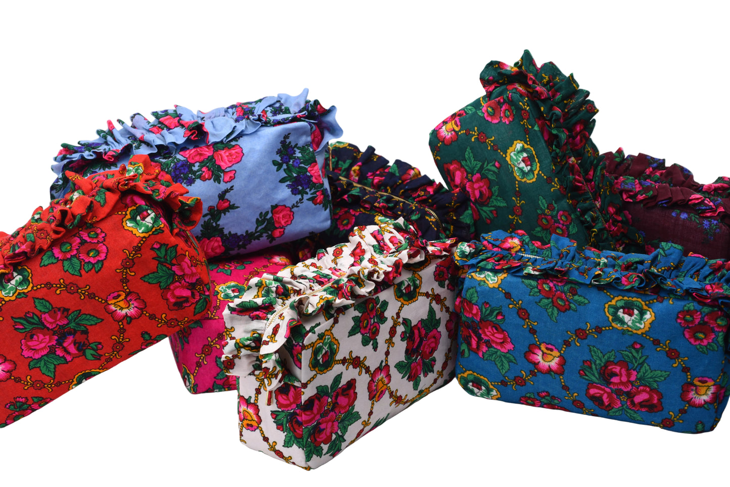 Luxury Ruffle UAE Heritage Pouch – Medium