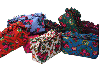 Luxury Ruffle UAE Heritage Pouch – Medium