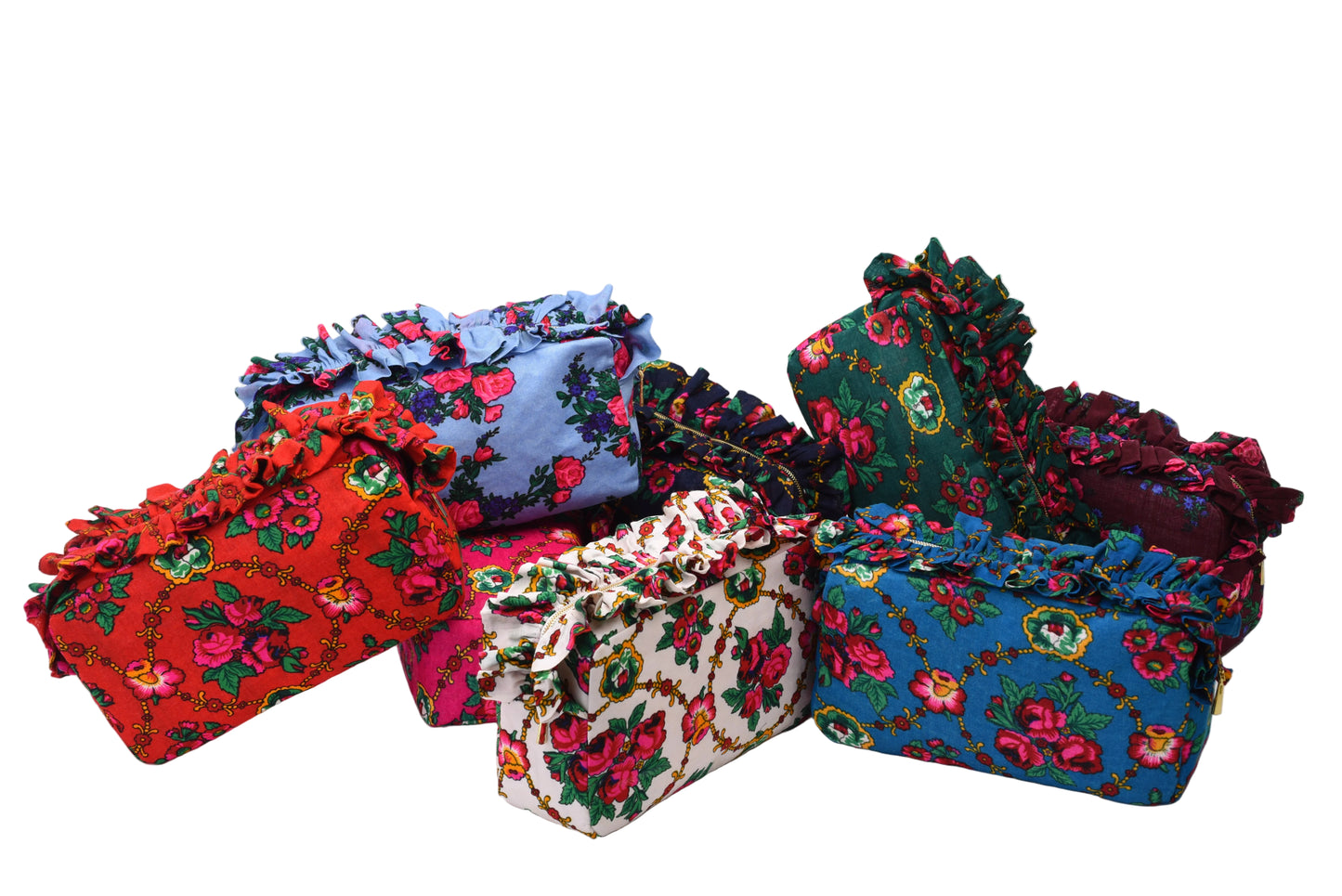 Luxury Ruffle UAE Heritage Pouch – Medium