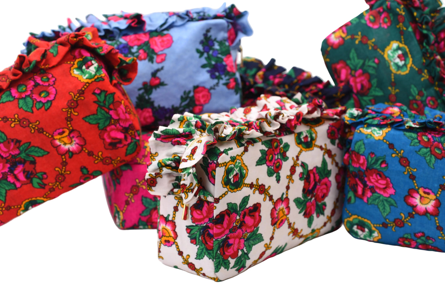Luxury Ruffle UAE Heritage Pouch – Medium