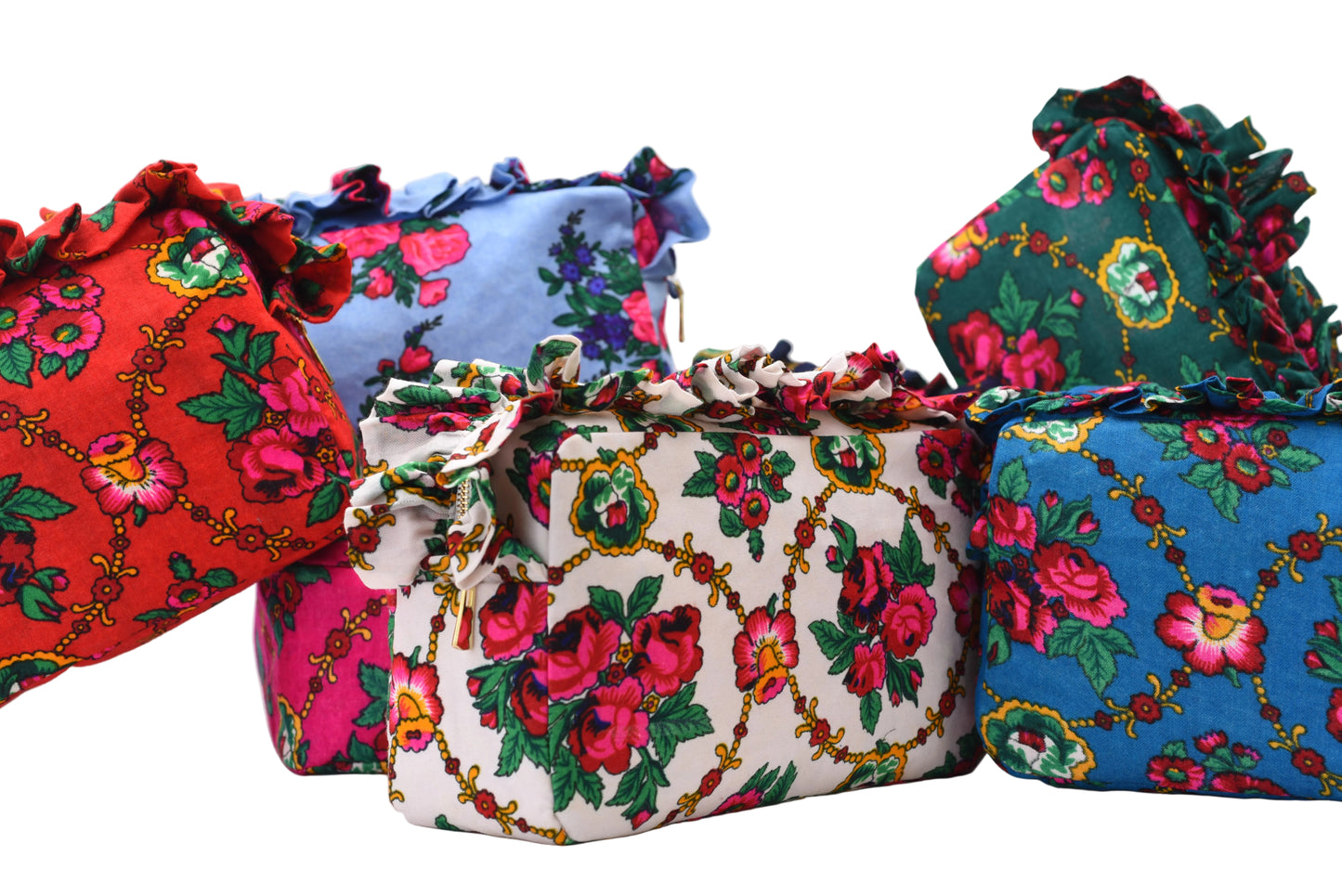 Luxury Ruffle UAE Heritage Pouch – Medium