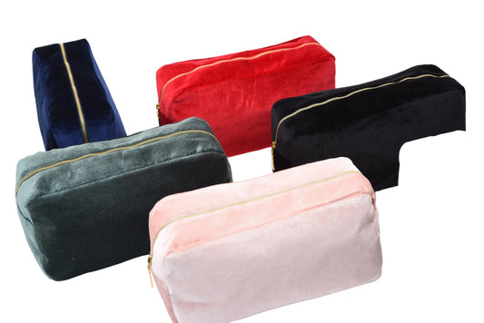 Luxury Personalised Velvet Bold Edit, Medium Pouch
