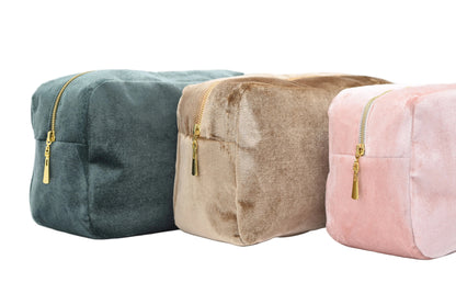Luxury Personalised Velvet, Pastel Edit, Medium Pouch
