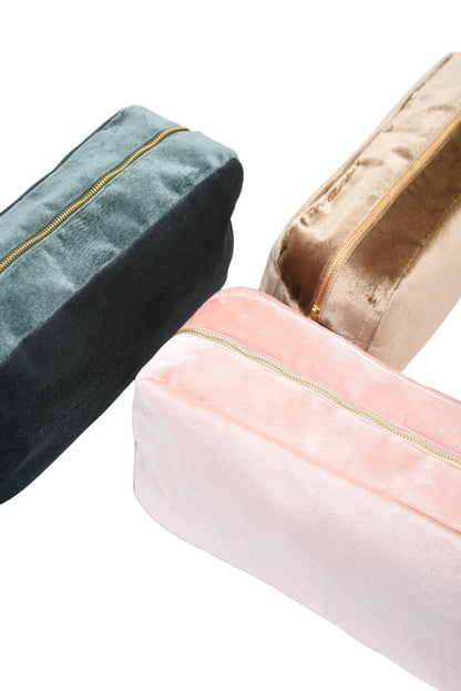 Luxury Personalised Velvet, Pastel Edit, Medium Pouch