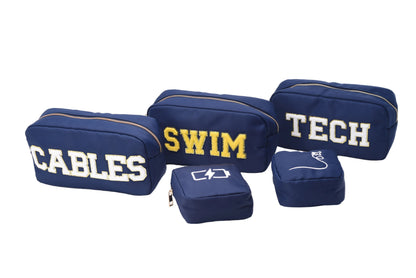 "Tech" Medium Pouch, Navy