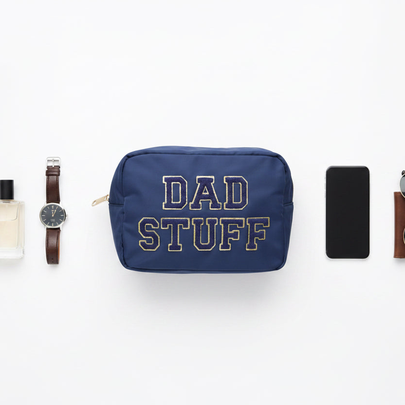 "Dad Stuff" Large Pouch, Navy