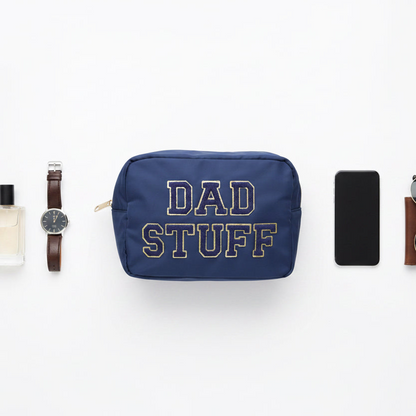 "Dad Stuff" Large Pouch, Navy