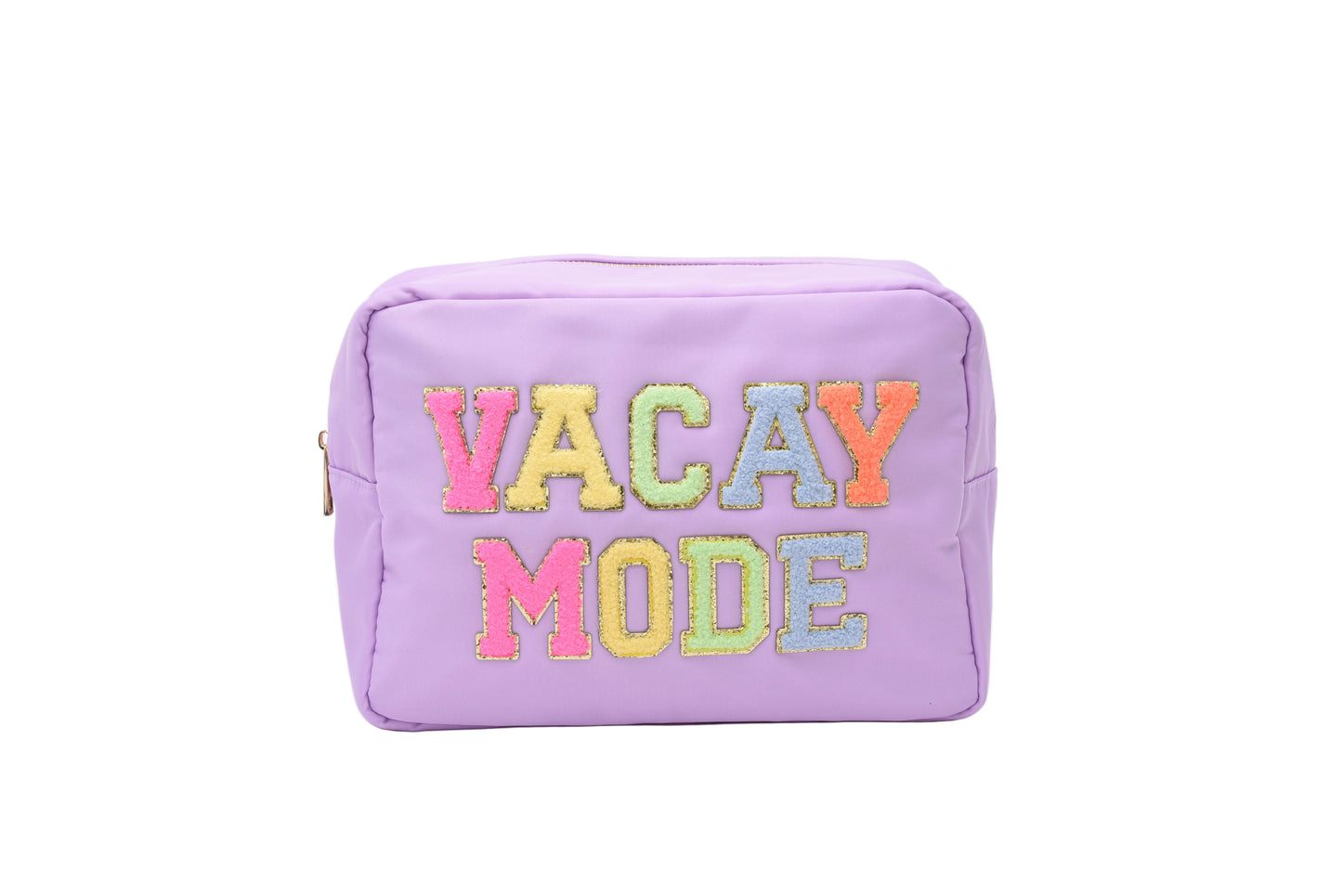 "Vacay Mode" Large Pouch, Lilac