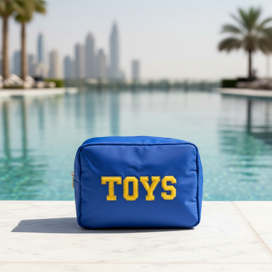 "Toys" Large Pouch, Royal Blue