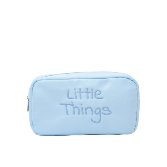 "Little Things" Medium Pouch, Baby Blue