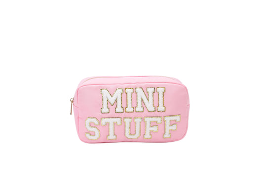 "Mini Stuff" Medium Pouch, Baby Pink