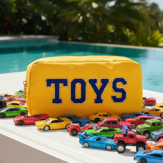 "Toys" Small Pouch, Yellow