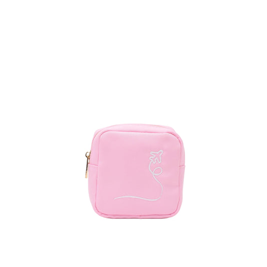 "Plane" Extra Small Pouch, Baby Pink