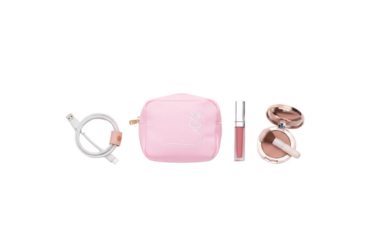 "Plane" Extra Small Pouch, Baby Pink