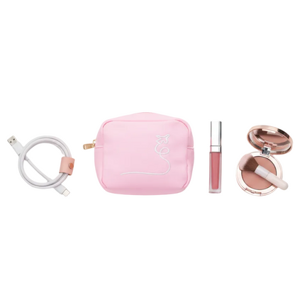 "Plane" Extra Small Pouch, Baby Pink