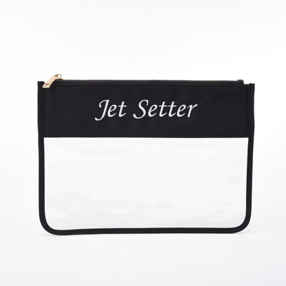 “Jet Setter” Clear Travel Pouch