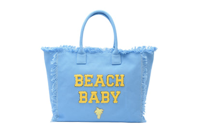 "Beach Baby" St Barts Tote Bag, Blue