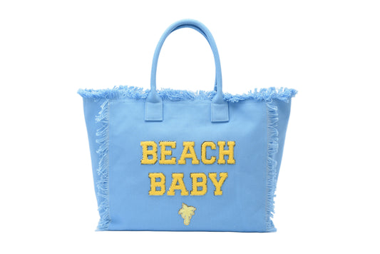 "Beach Baby" St Barts Tote Bag, Blue
