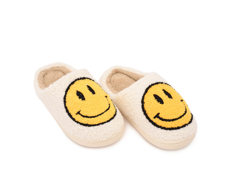 Smiley Slipper - White & Yellow