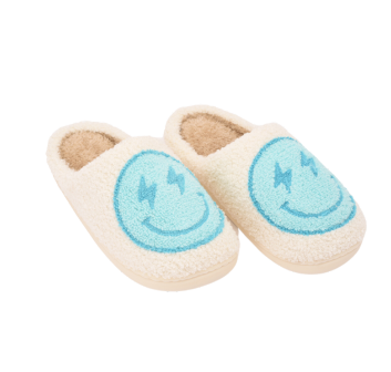 Lightening Smiley Slipper - Turquoise