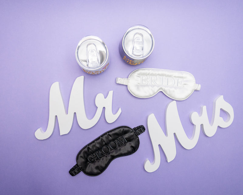 “Bride” White Eye Mask – Soft Satin Sleep Mask for Wedding Morning & Honeymoon