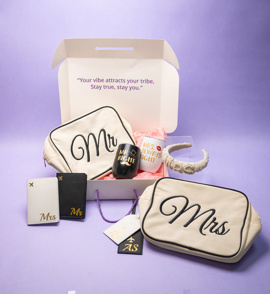 "Mr & Mrs" Passport & Luggage Tag Set - The Happy Tribe