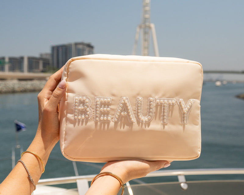 Cream Large Pouch  