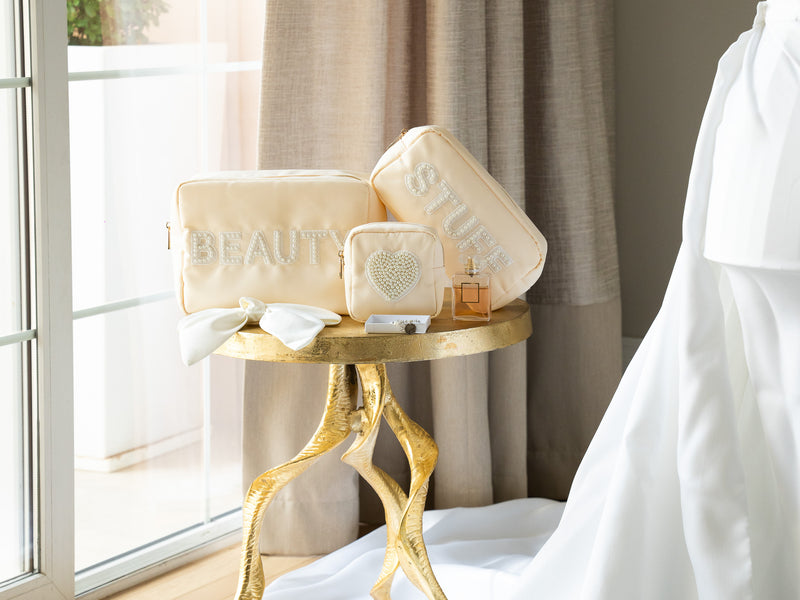 Cream Large Pouch - 