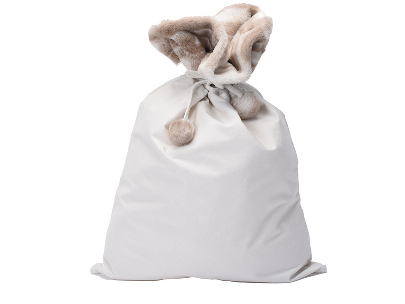 Velvet Christmas Pom Pom Sacks, Personalised