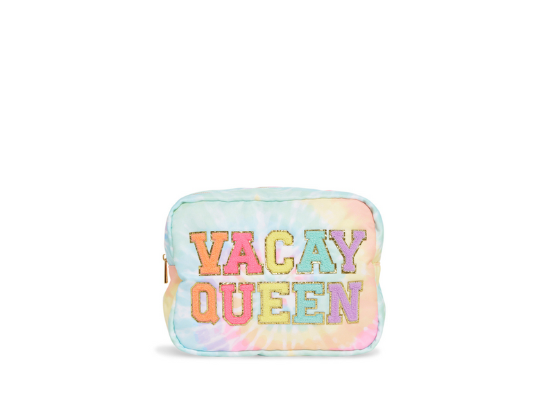 Large Tie Dye Pouch- Vacay Queen