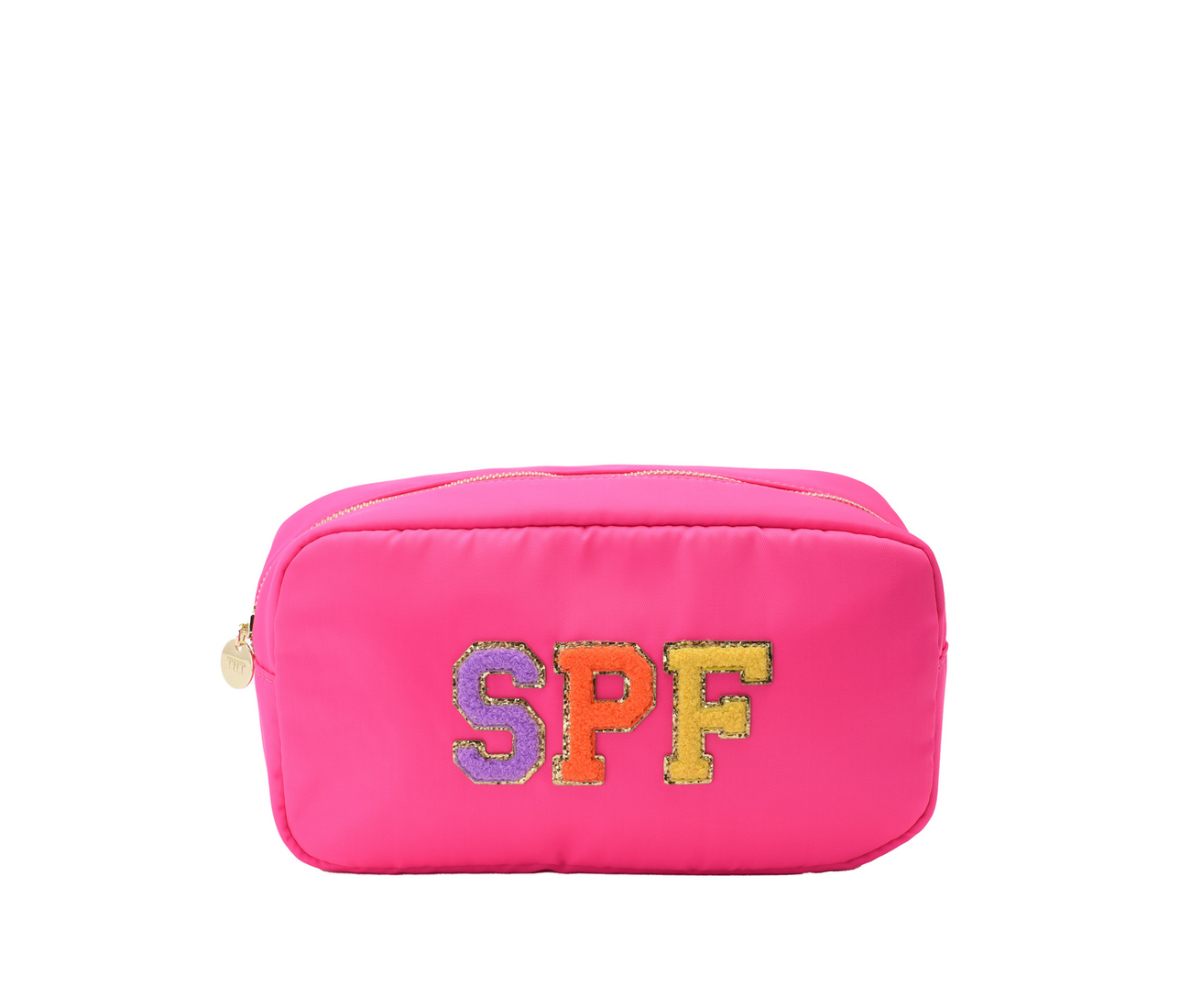 Neon Pink Medium “ SPF” pouch