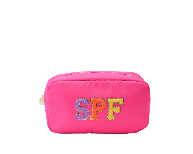 Neon Pink Medium “SPF” Pouch