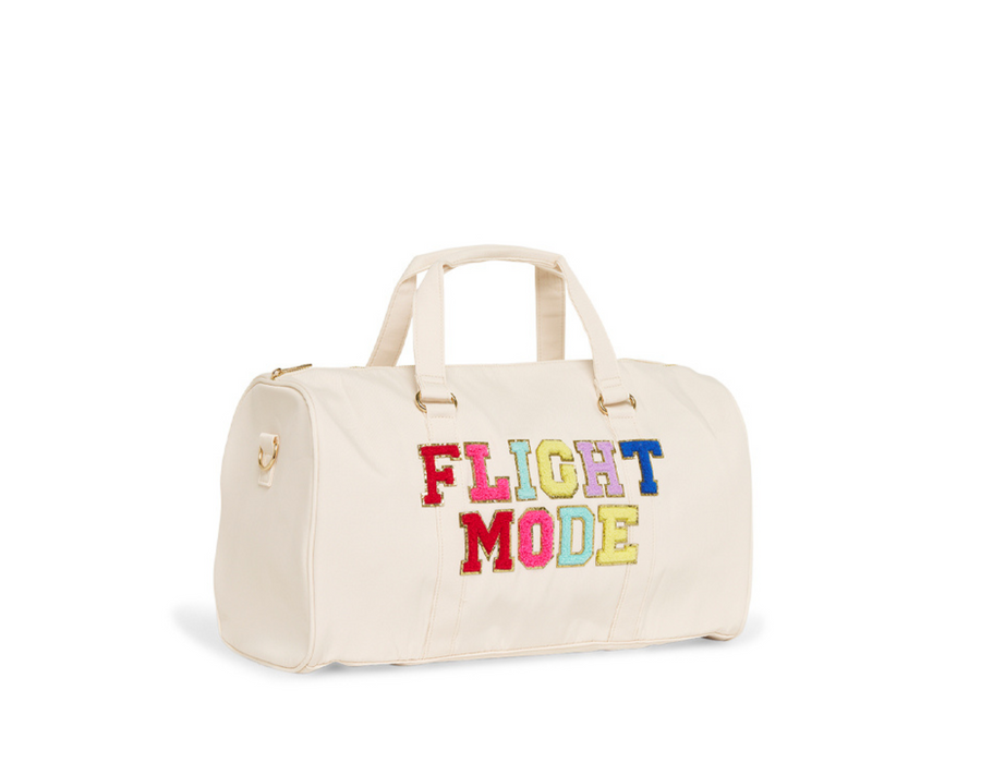 Cream Gym Bag - “Flight Mode”