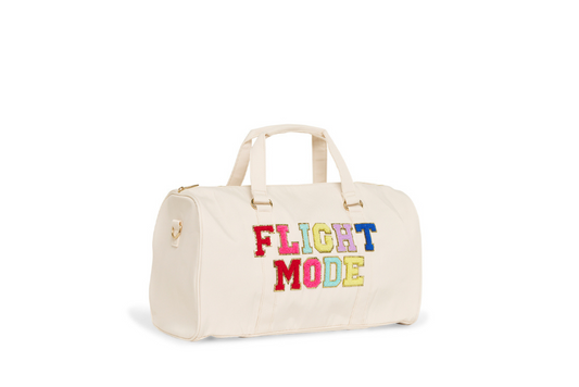Cream Flight Mode Bag – Gym, Travel & Carry-On Style - The Happy Tribe