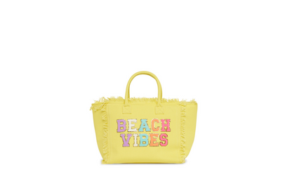 Yellow St Bart’s Tote - “Beach Vibes” Bag - The Happy Tribe