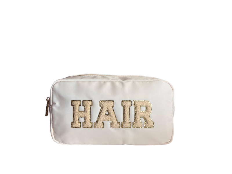 Cream Medium Pouch - “Hair