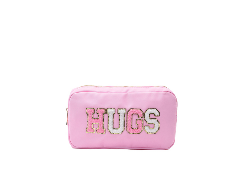 Baby Pink Small Pouch - “Hugs”
