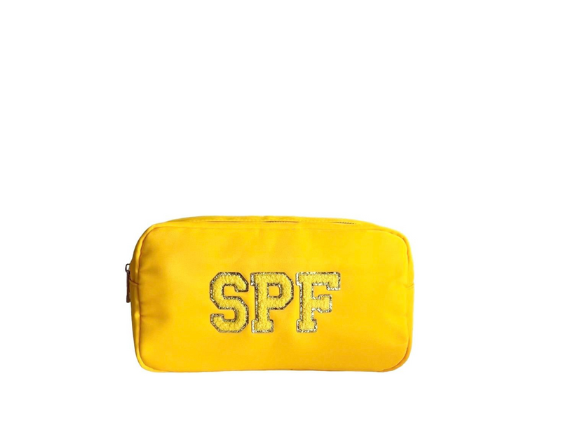 Yellow Medium Pouch - “ SPF”