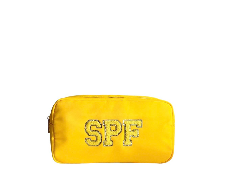 Yellow Medium “SPF” Pouch