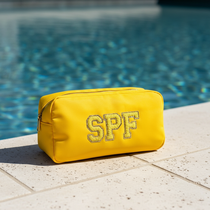 Yellow Medium “SPF” Pouch