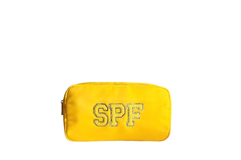 Yellow Medium Pouch - “ SPF”