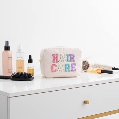 Cream Large Pouch "Hair Care" - The Happy Tribe