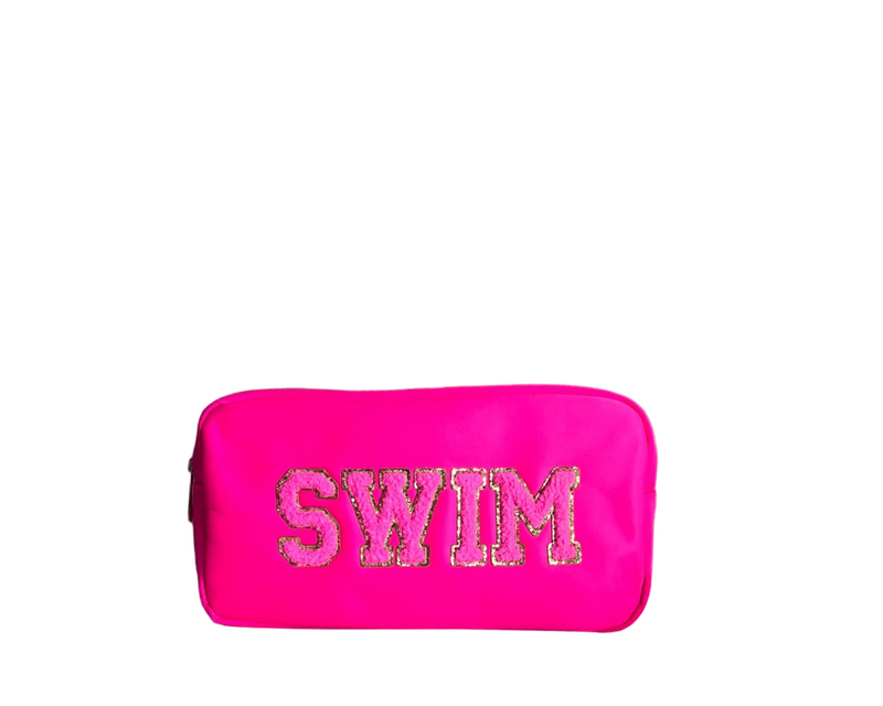 Neon Pink Medium Pouch - “Swim”