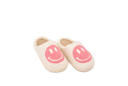 Smiley Slipper - White & Pink - The Happy Tribe