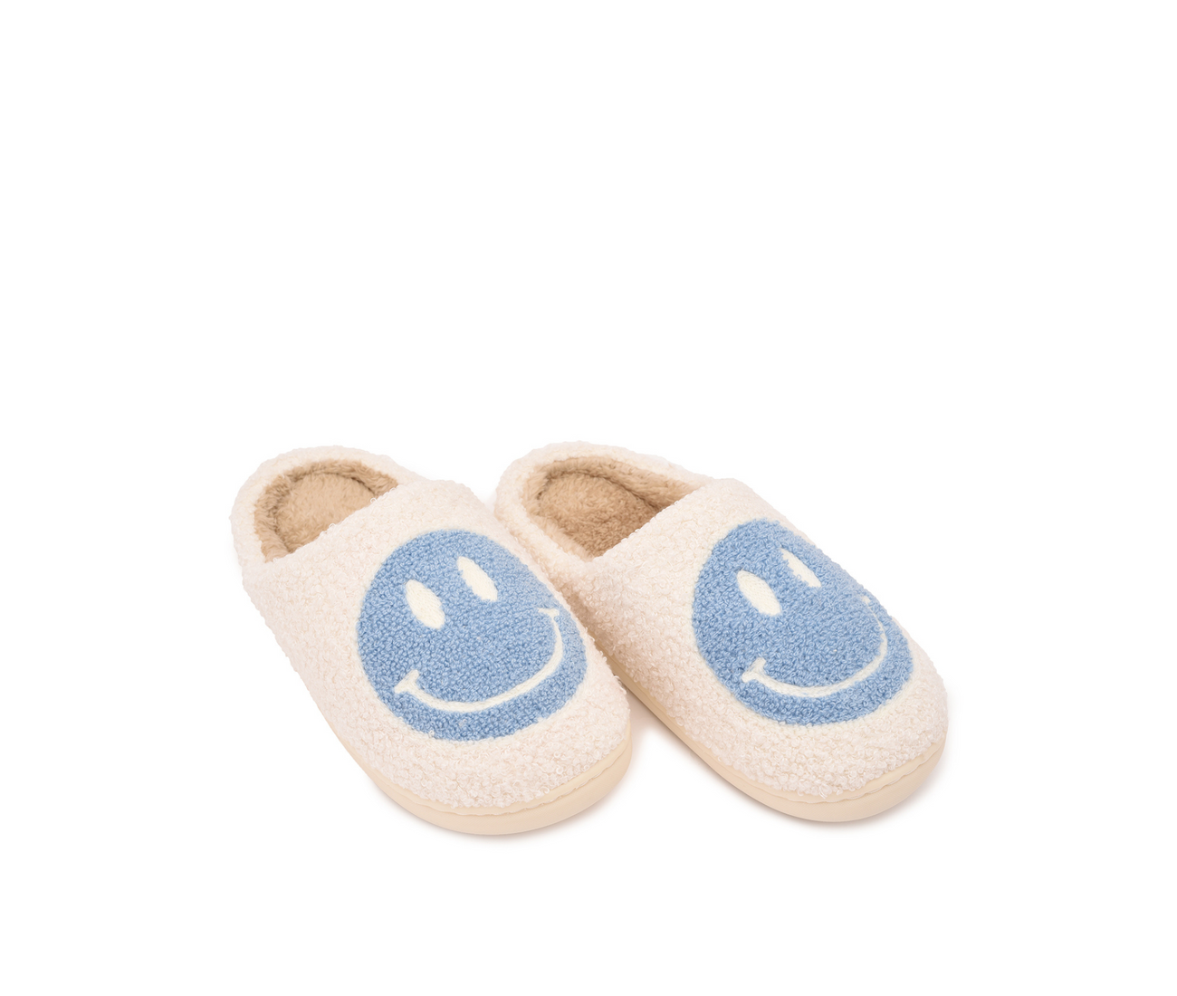 Smiley Slipper - White and Blue