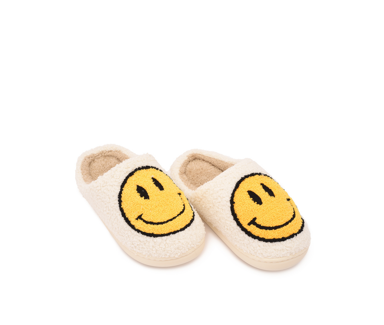 Smiley Slipper - White & Yellow