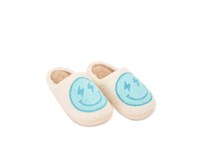 Lightening Smiley Slipper - Turquoise