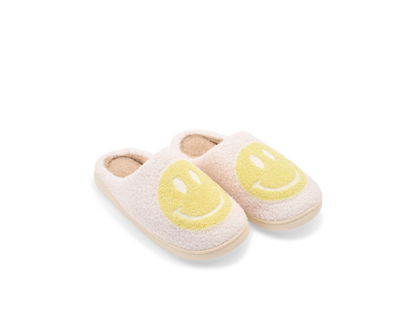 Smiley Slipper - White and Lemon