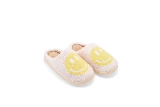 Smiley Slipper - White and Lemon - The Happy Tribe